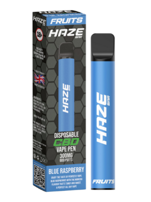 Image of Haze Bar Fruits CBD Disposable Pods 300MG 600 Puffs – Blue Raspberry