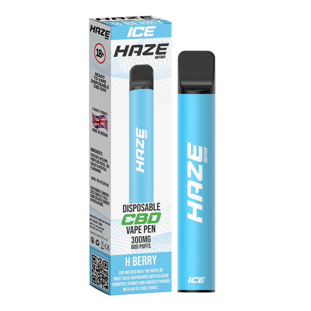 H Berry Ice Haze Bar CBD Vape Disposable 300MG 600 Puffs