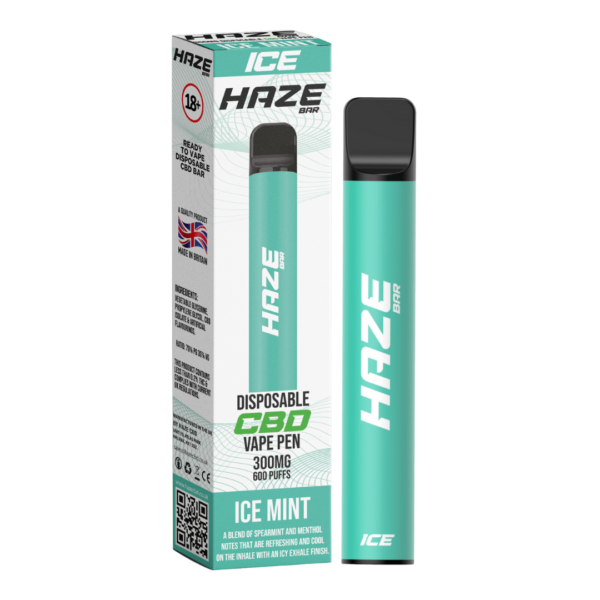 Image of Haze Bar Ice CBD Disposable Pods 300MG 600 Puffs – Ice Mint