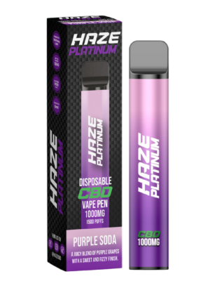 Image of Haze Platinum Disposable CBD Bar 1500 Puffs – Purple Soda